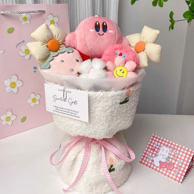 PLUSH BOUQUET BASKET