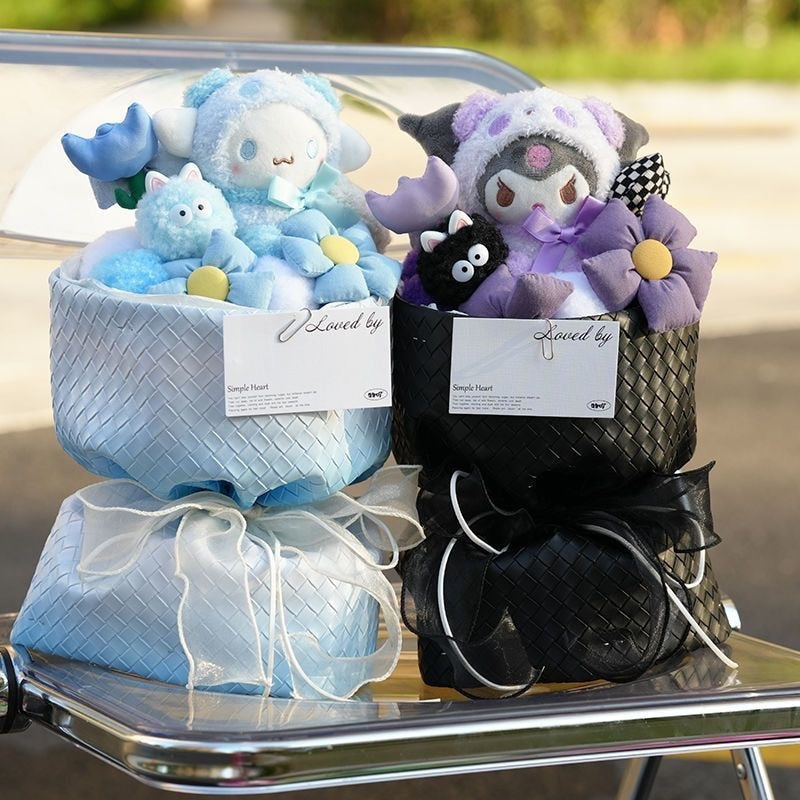 PLUSH BOUQUET BASKET