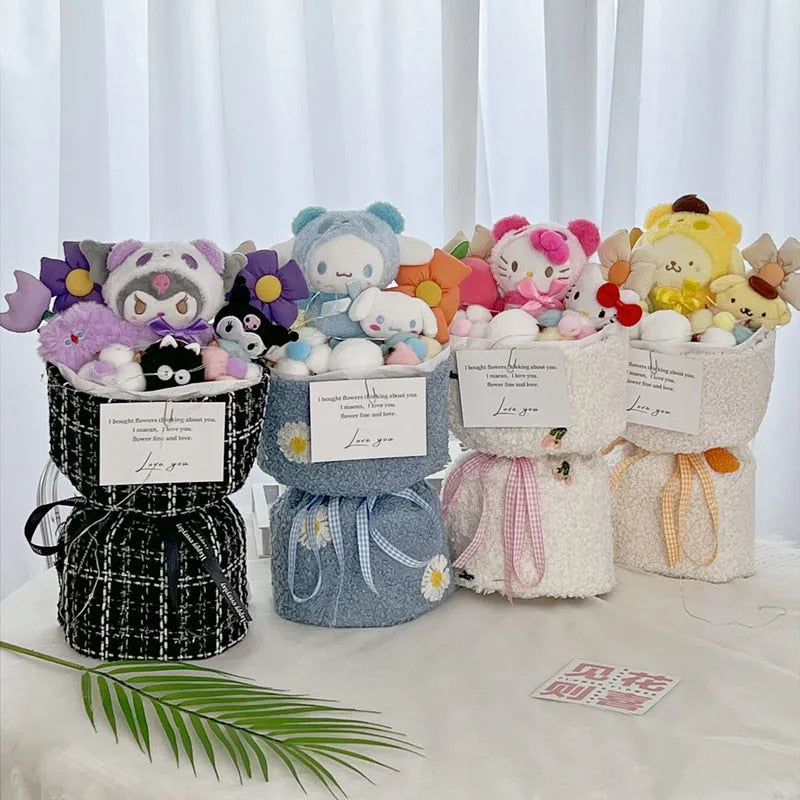 PLUSH BOUQUET BASKET